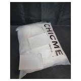 CHICME Women Built-in Bra Tank Tops Sleeveless Casual Shirts Racerback Ribbed Tank Tops White-M