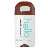 hello Sweet Coconut Aluminum Free Deodorant for Women and Men with Shea Butter  24-Hour Freshness  Baking Soda Free Deodorant  Dermatologically Tested  2.6 oz Stick