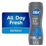 Dial Refresh 3-in-1 Men s Body Wash for Body  Hair & Face  Blue Sage Scent  16 fl oz