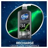 Dial Men 3in1 Body, Hair and Face Wash, Recharge, 23 fl oz Bottle
