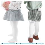 Mini angel Baby Tights 3-6 Months Girl Cable Knit Tights 3 Pack Baby Leggings Seamless Cotton Stockings Pantyhose for Infants Toddlers (Black+Ivory+Red, XS)