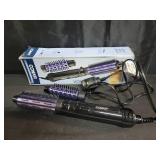 Conair 2-in-1 Hot Air Curling Combo, Includes 1.5-inch Curl Brush and 1-inch Aluminum Bristle Brush