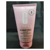 Clinique All About Clean Rinse-Off Foaming Face Wash | Face Cleanser With Hyaluronic Acid + Glycerin For Oily Skin Types | Dissolves Makeup + Sunscreen, 5 Fl Oz