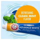 ARM & HAMMER Advance White Toothpaste, Teeth Whitening Baking Soda Toothpaste with Stain Defense Technology and Fluoride, Clean Mint Flavor, 6.0 Oz (4 Pack)