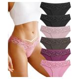 Which is Seamless Underwear for Women Sexy No Show Bikini Panties Lace Ladies High Cut Hipster Invisible Cheeky 6/9 Pack XL