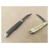 2 pocket knives - 1 is advertising Schrade