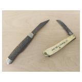 2 pocket knives - 1 is advertising Schrade