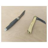2 pocket knives - 1 is advertising Schrade