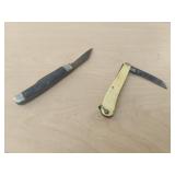 2 pocket knives - 1 is advertising Schrade