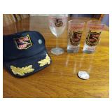 River Rats Coin, Glasses and Hat