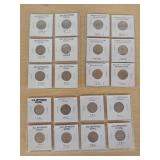 3 Cards of Jefferson Nickels