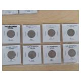 3 Cards of Jefferson Nickels