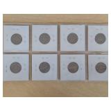 3 Cards of Jefferson Nickels