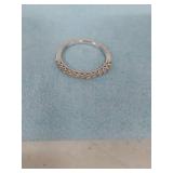 Sterling Silver CZ Band Ring - .925