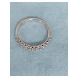 Sterling Silver CZ Band Ring - .925