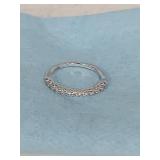 Sterling Silver CZ Band Ring - .925