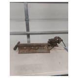 Bench Vise Mounted on Rail