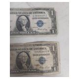 (2) 1935 E Series Silver Certificate Dollar Bills