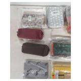 Bulk Lot of Mixed Pattern Travel Zippered Pouches and Cosmetic Bags