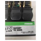 Performax 12ft Ratchet Tie Down Straps - 4 Pack