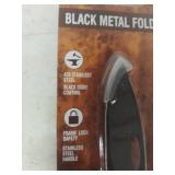 Black Metal Folder Pocket Knife