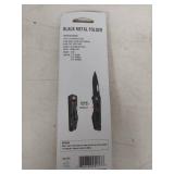 Black Metal Folder Pocket Knife