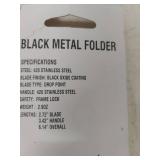 Black Metal Folder Pocket Knife