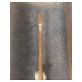 Native American Style Decorated Arrow in Display Case
