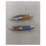 Multi-Colored Handle Folding Pocket Knives