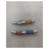 Multi-Colored Handle Folding Pocket Knives