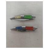 Multi-Colored Handle Folding Pocket Knives