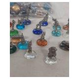 Miniature Figurines on Glass Bases