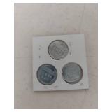 1943 Steel Lincoln Wheat Penny Set - P-D-S Mint Marks