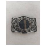 Western Style Belt Buckle with 1922 Silver Peace Dollar Coin