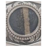 Western Style Belt Buckle with 1922 Silver Peace Dollar Coin