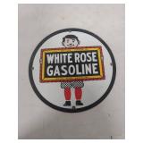 White Rose Gasoline Enameled Sign