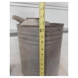 Washboard and Galvanized Bucket Set