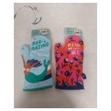 Blue Q Mermaid and Floral Oven Mitts Set