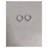 Sterling Silver Diamond Cut Hoop Earrings