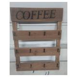 Wooden Coffee Mug Rack with 12 Hooks