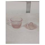 Pink Depression Glass Measuring Cup with Juicer