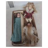 Decorative Porcelain Doll Collection - Set of 3