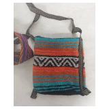 Handwoven Mexican Crossbody and Small Purse Set