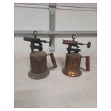 (2) Brass Blow Torch Set