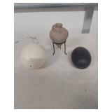 Clay Amphora with Iron Stand and Egg Shells