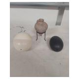 Clay Amphora with Iron Stand and Egg Shells