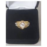 Ring with Ornate Design in Box