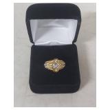 Ring with Ornate Design in Box