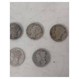 (6) Mercury Silver Dime Collection