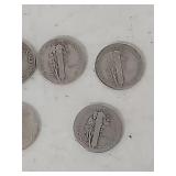 (6) Mercury Silver Dime Collection
